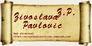 Živoslava Pavlović vizit kartica